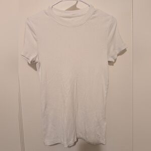 Banana Republic White Short-Sleeve Crewneck Tee